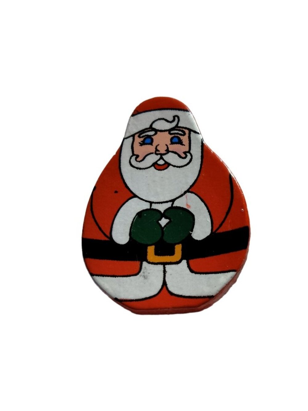 Santa Claus Button Cover Christmas Vintage Holiday Accessory Retro Festive